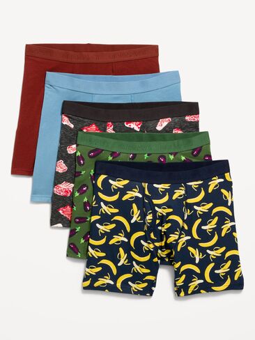 Old Navy 5-Pack Soft-Washed Boxer Briefs -- 6.25-inch inseam - Food in Kuwait
