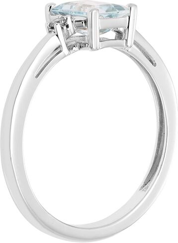 خاتم خطوبة أو خاتم من الألماس والأحجار الكريمة من الذهب عيار 10 قيراط من Boston Bay Diamonds مع مركز من المورغانيت أو الزبرجد الأصلي - اختيار الأسلوب in Kuwait