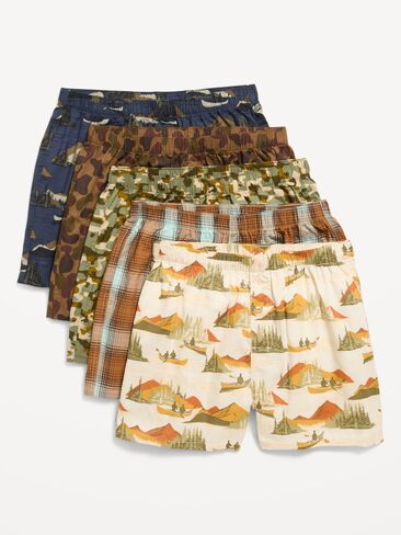 Old Navy 5-Pack Soft-Washed Boxer Shorts -- 3.75-inch inseam - Camping Out in Kuwait
