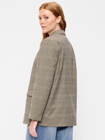 Old Navy Oversized Twill Double-Breasted Blazer - Plaid in Kuwait