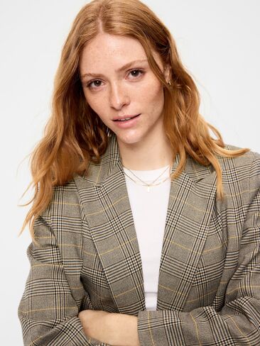 Old Navy Oversized Twill Double-Breasted Blazer - Plaid in Kuwait