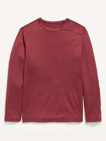 Old Navy CloudMotion Long-Sleeve Performance T-Shirt for Boys - Dark Red in Kuwait