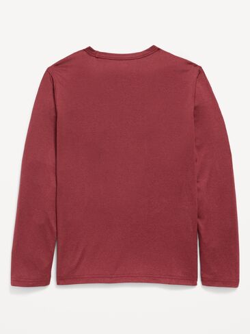 Old Navy CloudMotion Long-Sleeve Performance T-Shirt for Boys - Dark Red in Kuwait
