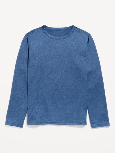 Old Navy CloudMotion Long-Sleeve Performance T-Shirt for Boys - Pacific Blue in Kuwait