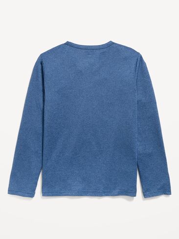 Old Navy CloudMotion Long-Sleeve Performance T-Shirt for Boys - Pacific Blue in Kuwait