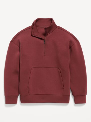 Old Navy Bounce Fleece Oversized Quarter-Zip for Boys - Clove Velvet in Kuwait