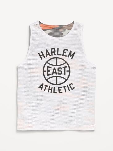Old Navy Oversized Mesh Reversible Tank Top for Boys - White in Kuwait
