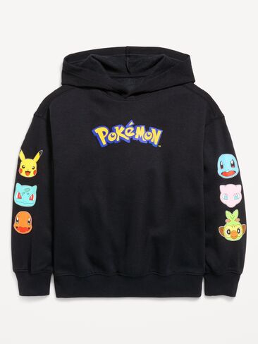 Old Navy Pokémon™ Gender-Neutral Oversized Pullover Hoodie for Kids - Black Jack in Kuwait