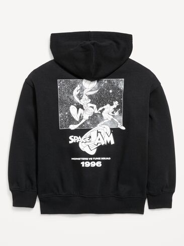 Old Navy Space Jam™ Gender-Neutral Oversized Pullover Hoodie for Kids - Black Jack in Kuwait