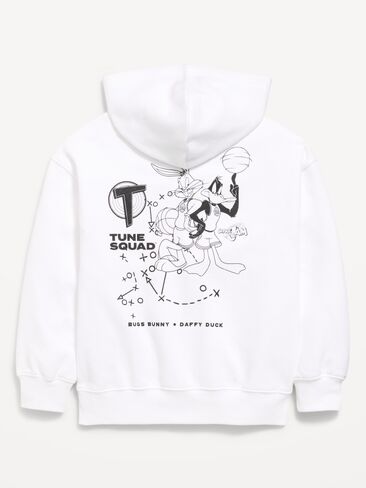 Old Navy Space Jam™ Gender-Neutral Oversized Pullover Hoodie for Kids - White Lilies in Kuwait