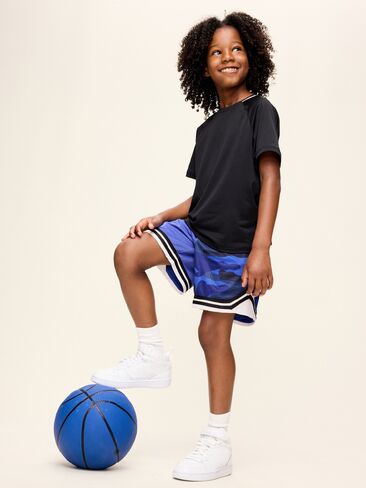Old Navy Knee Length Mesh Basketball Shorts for Boys - Crayon Blue in Kuwait