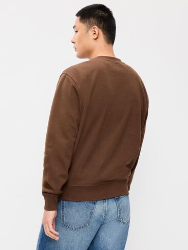 Old Navy Oversized Graphic Crew-Neck Sweatshirt - Dark Walnut in Kuwait