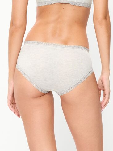 Old Navy Lace-Trim Hipster Underwear - Light Heather Gray in Kuwait