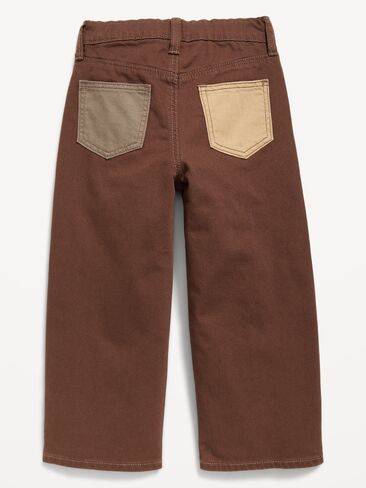 Old Navy Baggy Patched Jeans for Toddler Boys - Brown in Kuwait