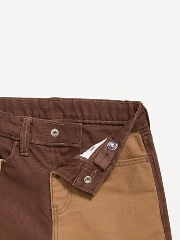 Old Navy Baggy Patched Jeans for Toddler Boys - Brown in Kuwait