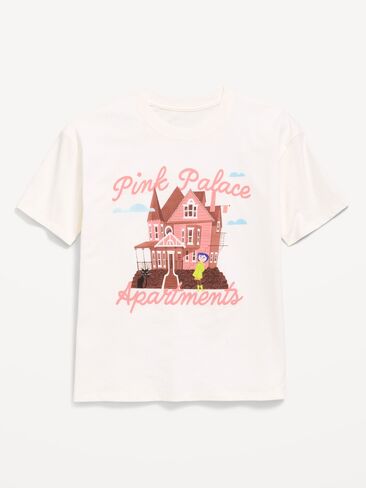 Old Navy Coraline™ Oversized Graphic T-Shirt for Girls - Sea Salt in Kuwait