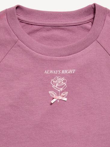 Old Navy Oversized Short-Sleeve Graphic T-Shirt for Girls - Rosewash in Kuwait