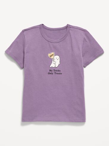 Old Navy Short-Sleeve Graphic T-Shirt for Girls - Purple in Kuwait
