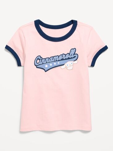 Old Navy Cinnamoroll™ Ringer Graphic T-Shirt for Girls - Pink Pirouette in Kuwait