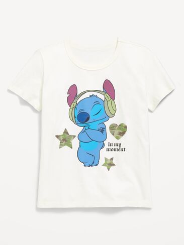 Old Navy Disney© Stitch Graphic T-Shirt for Girls - Sea Salt in Kuwait