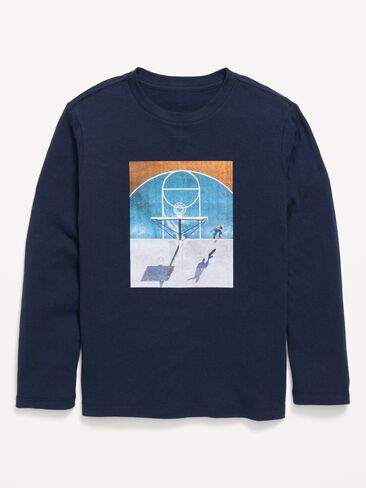 Old Navy Long-Sleeve Graphic T-Shirt for Boys - In the Navy in Kuwait