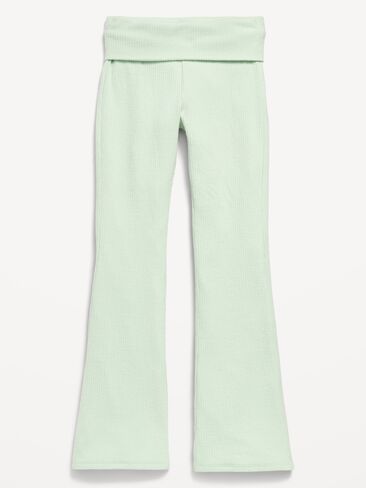 Old Navy CozePlush Foldover Pants for Girls - Soft Aloe in Kuwait