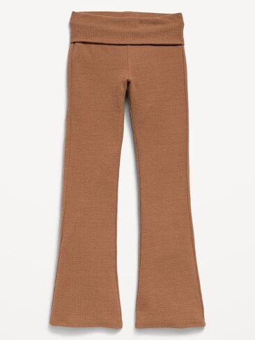 Old Navy CozePlush Foldover Pants for Girls - Caramel Brown in Kuwait