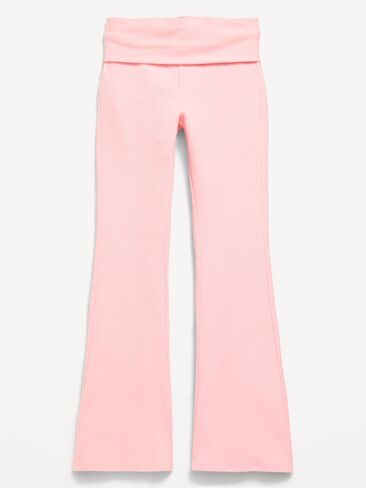 Old Navy CozePlush Foldover Pants for Girls - Pink Sky in Kuwait