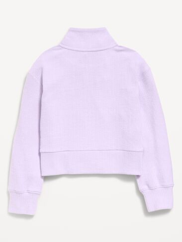 Old Navy CozePlush 2-Way-Zip Jacket for Girls - Dusky Lavender in Kuwait