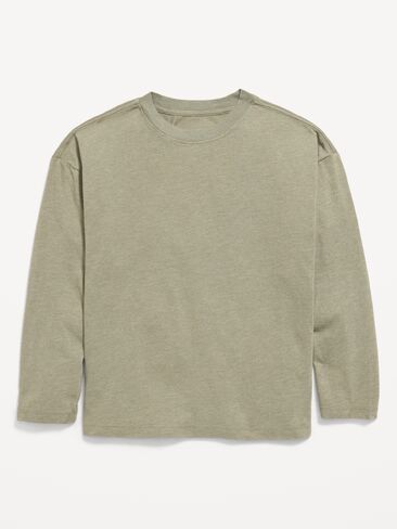 Old Navy Oversized Long-Sleeve T-Shirt for Boys - Dill Caper in Kuwait