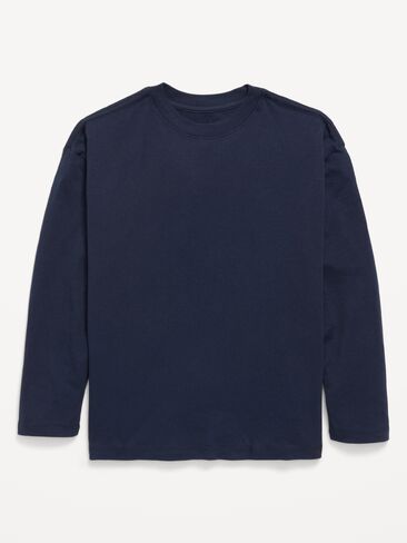 Old Navy Oversized Long-Sleeve T-Shirt for Boys - In the Navy in Kuwait