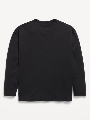 Old Navy Oversized Long-Sleeve T-Shirt for Boys - Black Jack in Kuwait