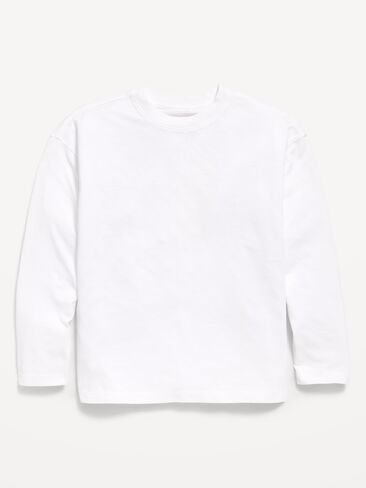 Old Navy Oversized Long-Sleeve T-Shirt for Boys - White Lilies in Kuwait