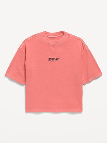 Old Navy Oversized Short-Sleeve Graphic T-Shirt for Boys - Ginger Juice in Kuwait
