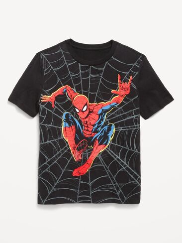 Old Navy Marvel™ Spider-Man Gender-Neutral Graphic T-Shirt for Kids - Black Jack in Kuwait