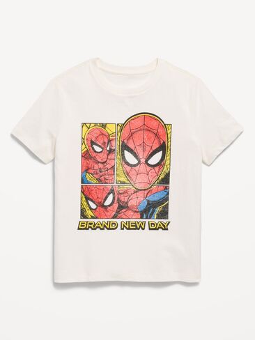 Old Navy Marvel™ Spider-Man Gender-Neutral Graphic T-Shirt for Kids - Sea Salt in Kuwait