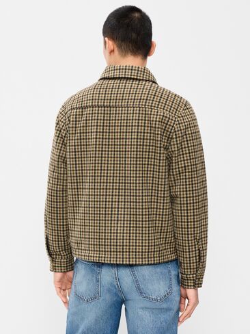 Old Navy Relaxed Harrington Jacket - Brown Plaid in Kuwait