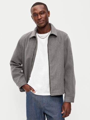 Old Navy Relaxed Harrington Jacket - Herringbone in Saudi Arabia