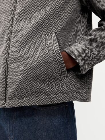 Old Navy Relaxed Harrington Jacket - Herringbone in Saudi Arabia