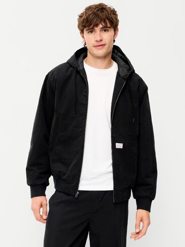 Old Navy Oversized Canvas Hoodie - Black Jack in Kuwait