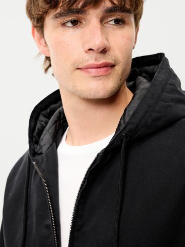 Old Navy Oversized Canvas Hoodie - Black Jack in Kuwait