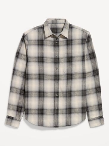 Old Navy Relaxed Long-Sleeve Plaid Flannel Pocket Shirt - Fog City in Kuwait