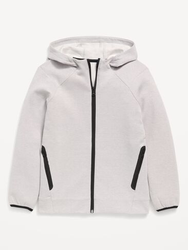 Old Navy Dynamic Fleece Full-Zip Hoodie for Boys - Light Heather Gray in Kuwait
