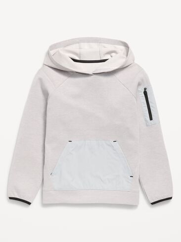 Old Navy Dynamic Fleece Pullover Hoodie for Boys - Light Heather Gray in Kuwait