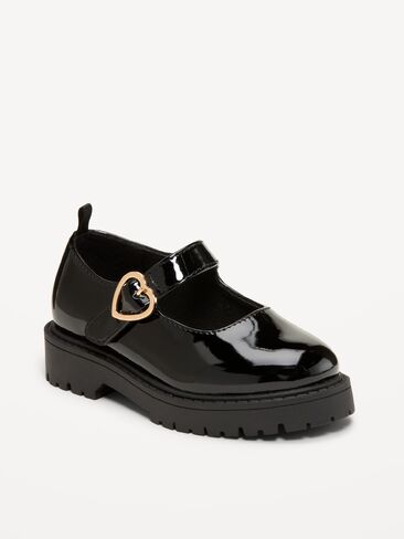 Old Navy Shiny Faux-Leather Mary Jane Shoes for Toddler Girls - Black Jack in Kuwait
