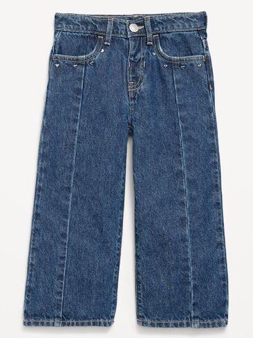 Old Navy Super Baggy Wide-Leg Jeans for Toddler Girls - Dark Wash in Kuwait