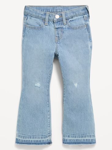 Old Navy High-Waisted Flare-Leg Jeans for Toddler Girls - Light Wash in Kuwait