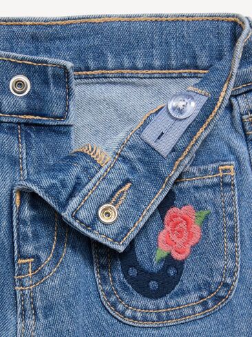 Old Navy High-Waisted Embroidered Flare-Leg Jeans for Toddler Girls - Horseshoe in Kuwait
