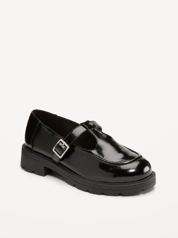 Old Navy Shiny Faux-Leather Mary Jane Shoes for Girls - Black Jack in Kuwait