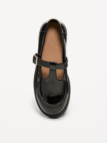 Old Navy Shiny Faux-Leather Mary Jane Shoes for Girls - Black Jack in Kuwait
